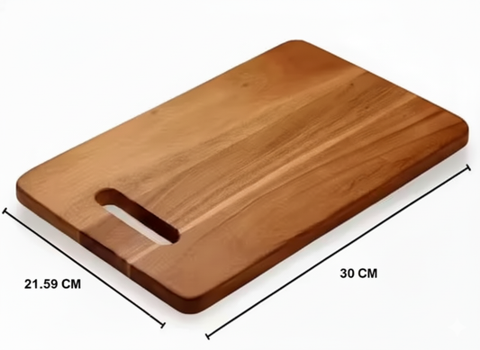 Premium Wooden Chopping Board – 30cm × 21.5cm (With Handle)