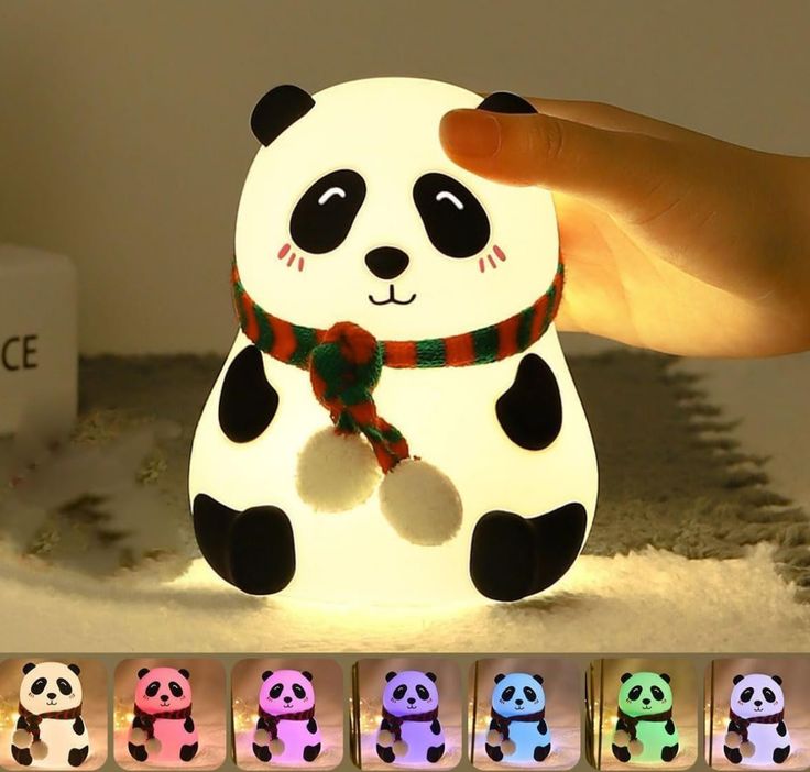 Panda Night Lamp – Close Eyes | Soft Silicone Touch Lamp | Rechargeable Kids Night Light