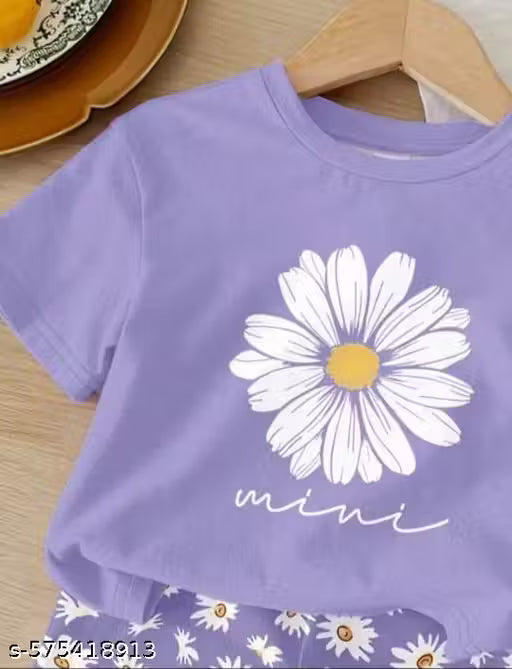 Girls Daisy Print Top & Shorts Set | Mini Co-Ord Set for Baby Girls (2M – 5Y)