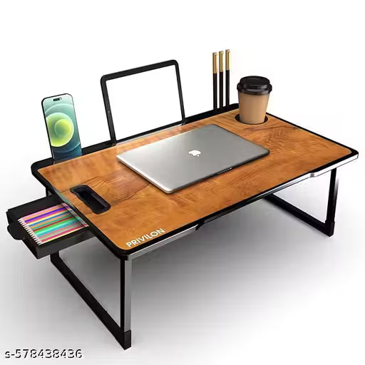 Study Table / Bed Table / Foldable and Portable Wooden Writing Desk for Office, Home & School